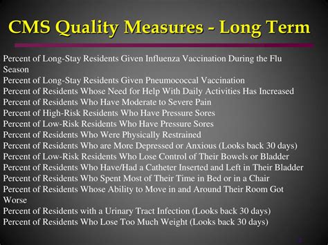 what are quality measures in long term care